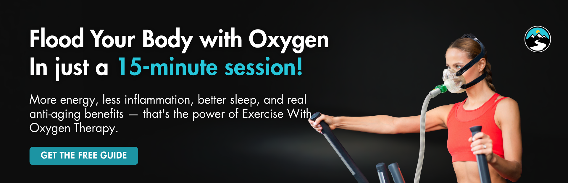 Flood your body with oxygen in just a 15-minute session. More energy, less inflammation, better sleep, and real anti-aging benefits, the power of Exercise With Oxygen Therapy. Get the free guide.