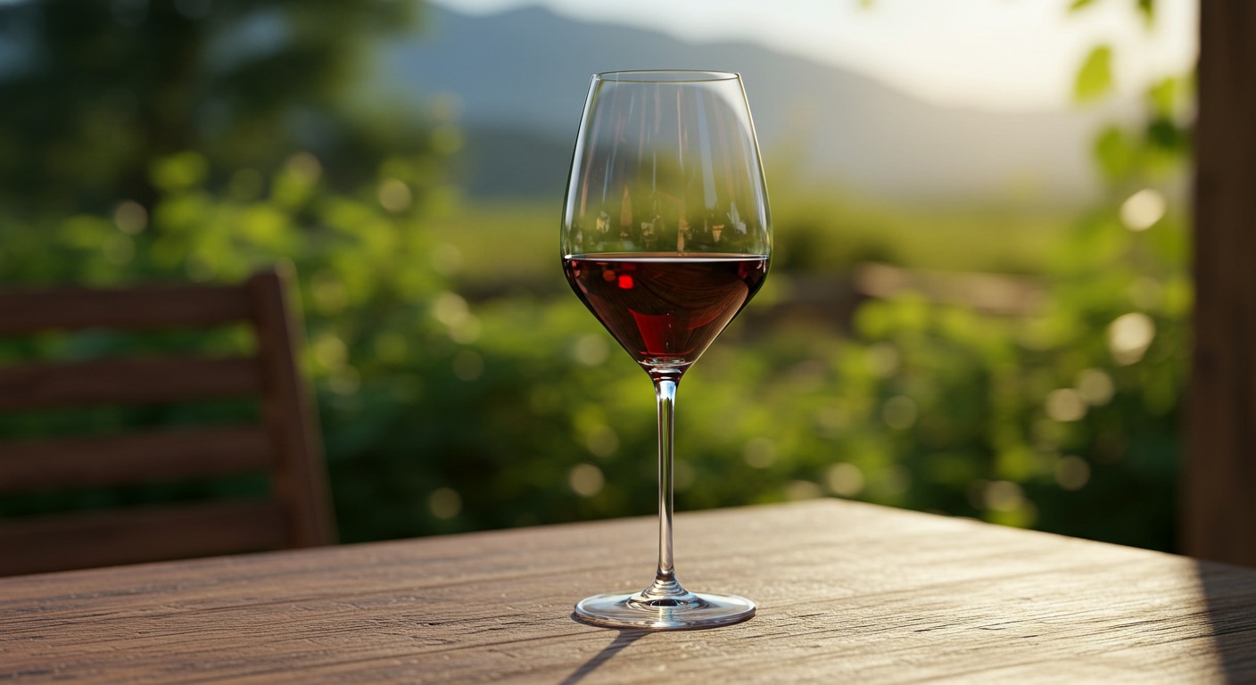 A glass of wine.
