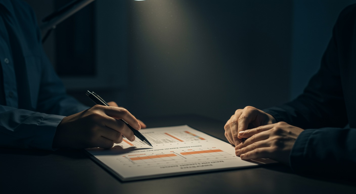 Medical consultation chart showing treatment switching outcomes on clinical desk with professional lighting