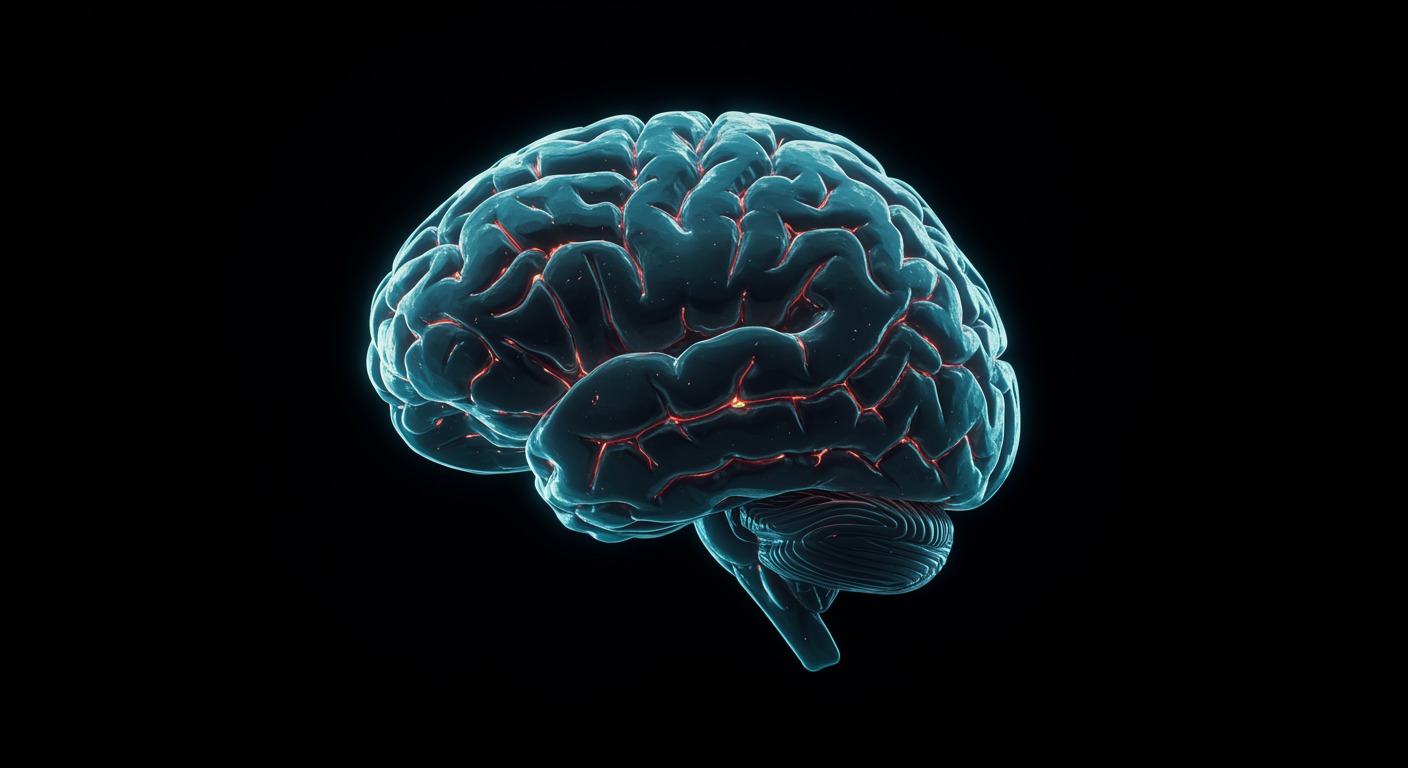 Deep brain structures with neural pathways and ambient lighting