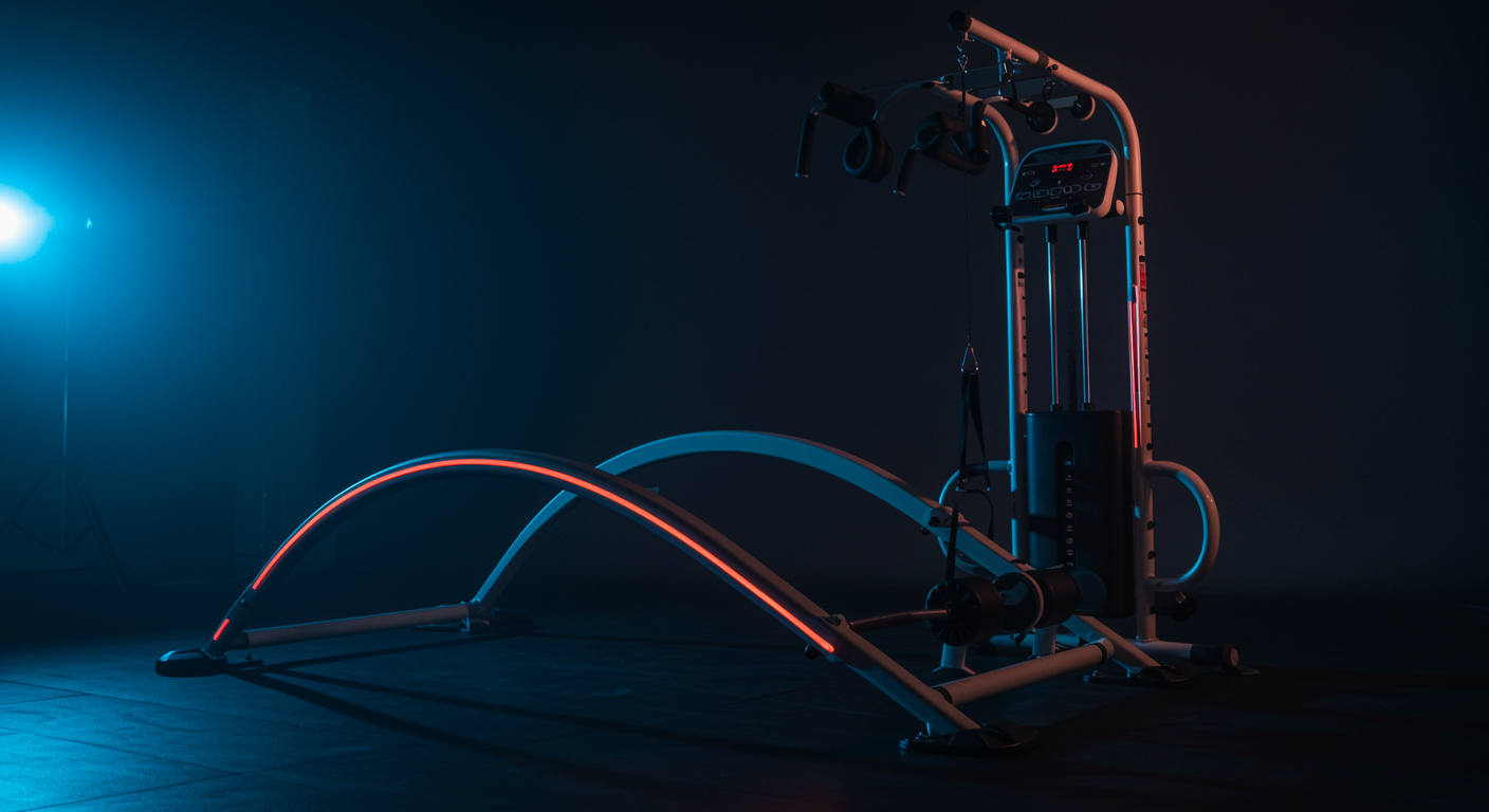 Athletic recovery equipment with ambient lighting