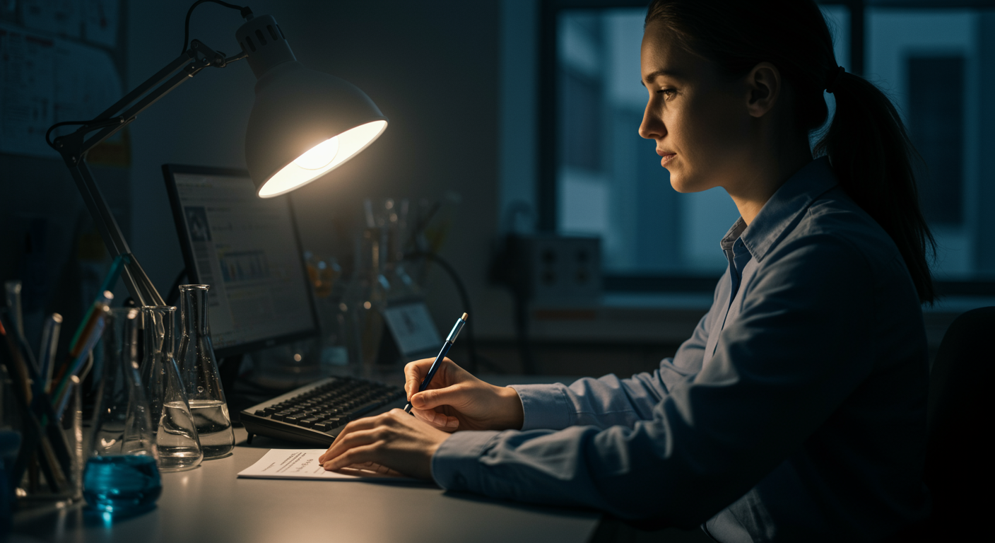 Scientific diagram showing CBT components with computational models and cognitive mechanisms on research workstation