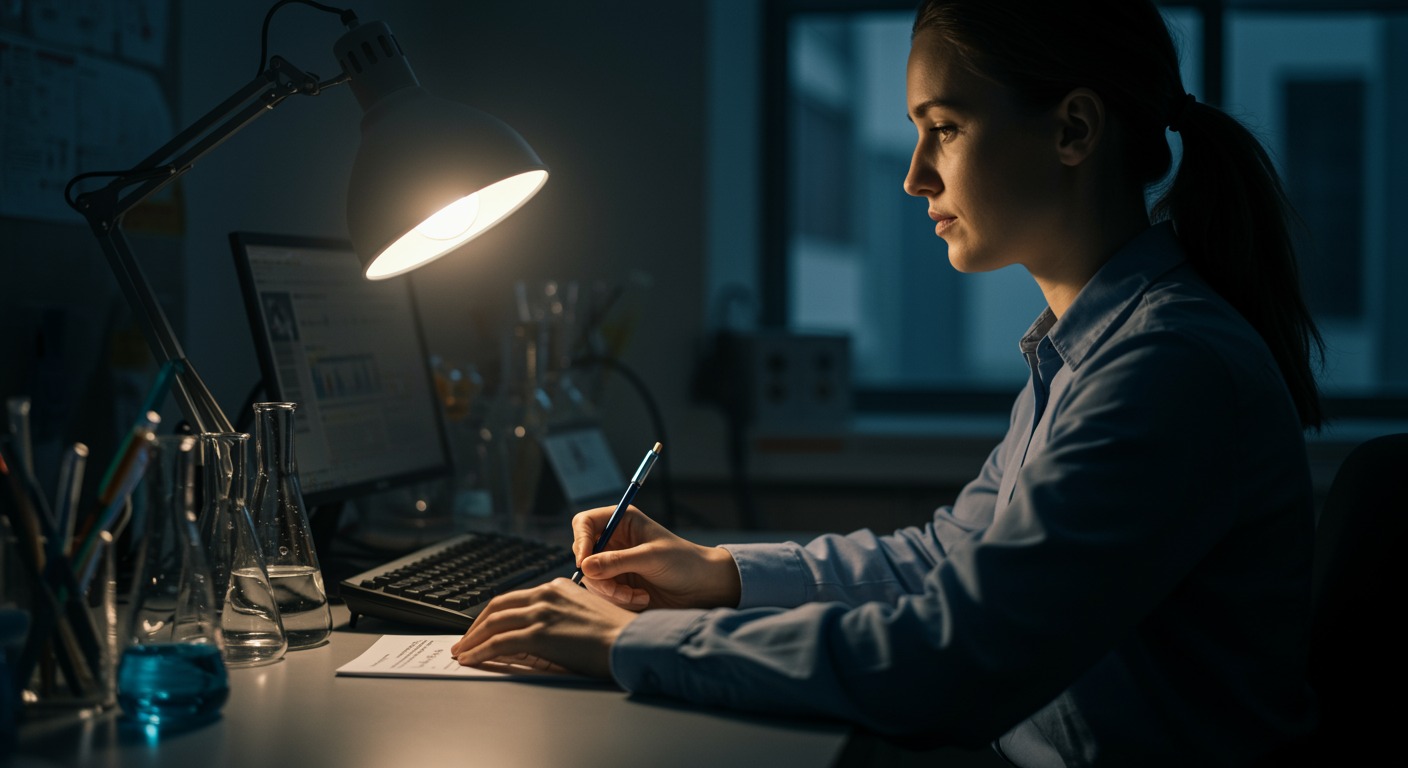 Scientific diagram showing CBT components with computational models and cognitive mechanisms on research workstation