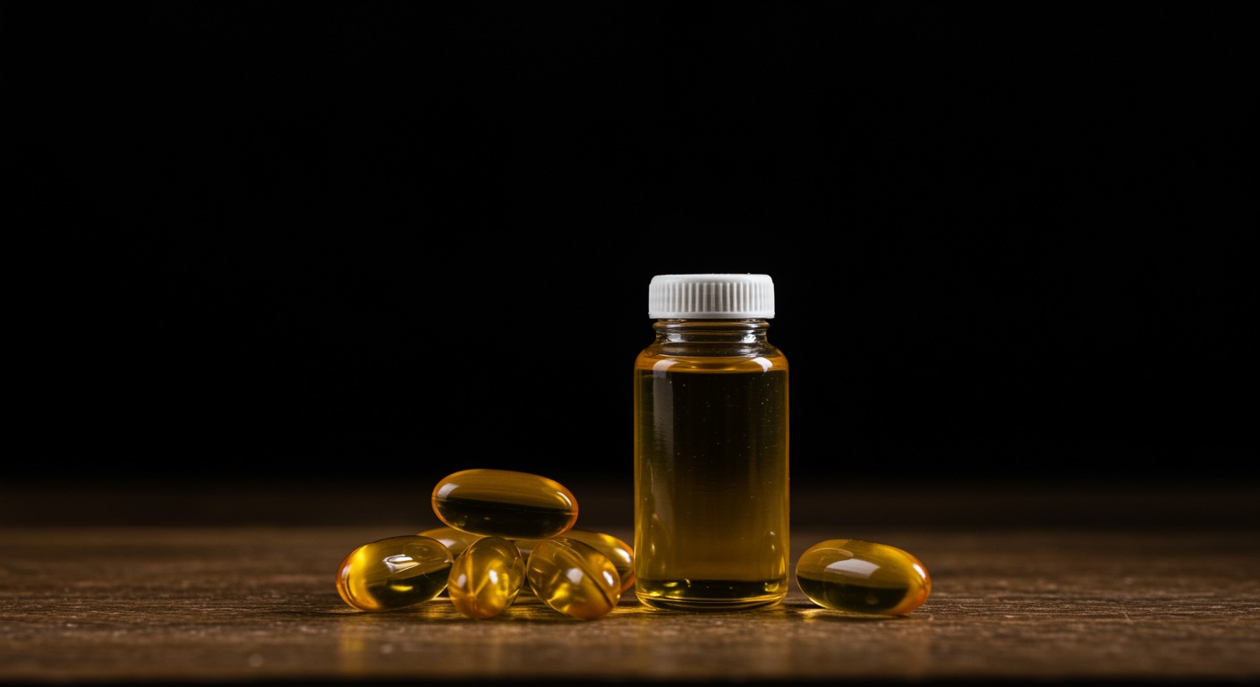 Fish oil supplement with natural lighting