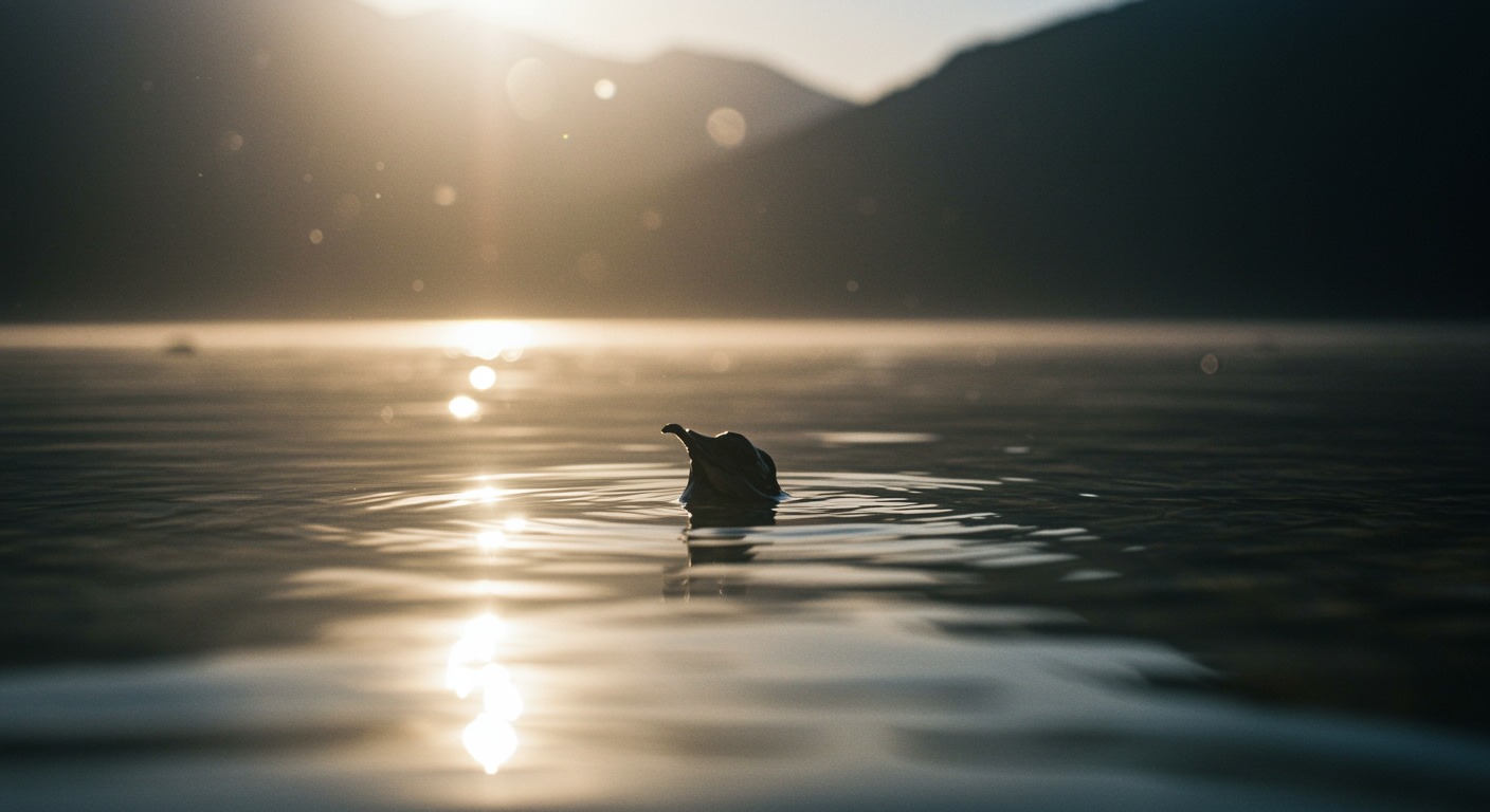 Clear water with morning light