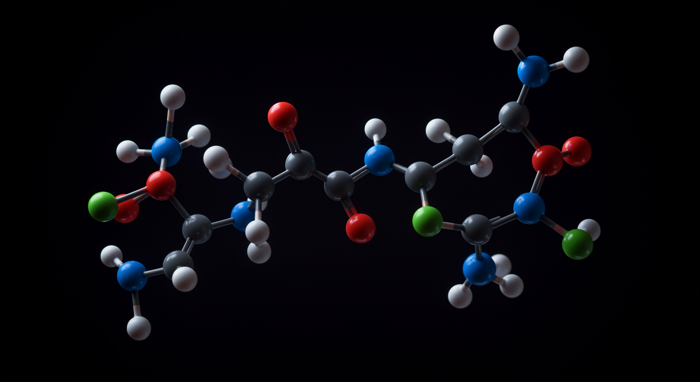 SAMe molecular structure with soft lighting