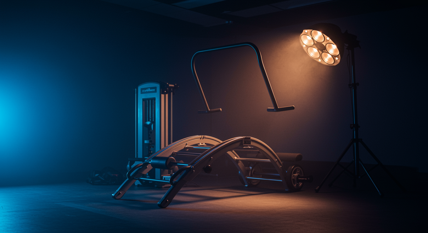 Athletic recovery equipment with ambient lighting