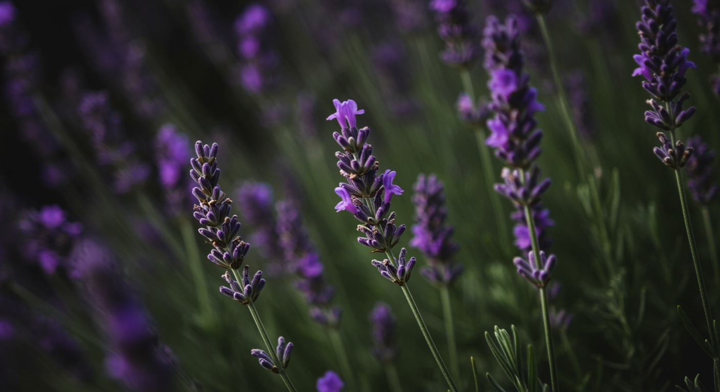 Lavender flowers in soft light