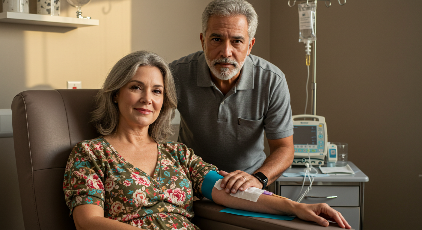 IV vitamin C infusion next to chemotherapy drugs