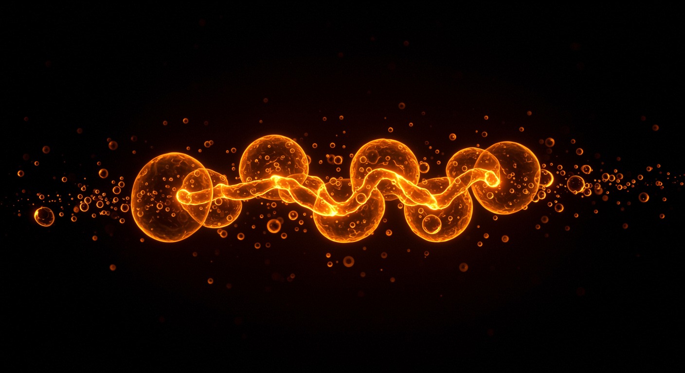 Oxygen flowing through warm glowing capillaries
