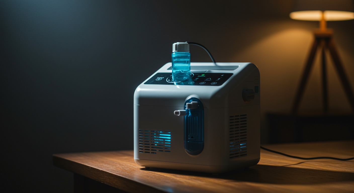 Portable oxygen concentrator in warm home setting