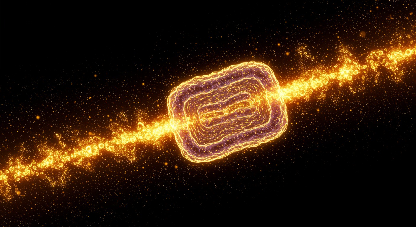 Mitochondria producing warm golden energy particles