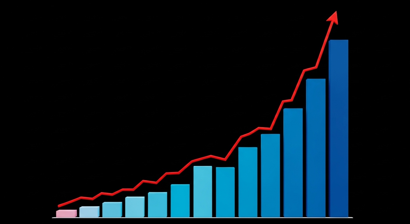 Medical mortality statistics chart with professional lighting