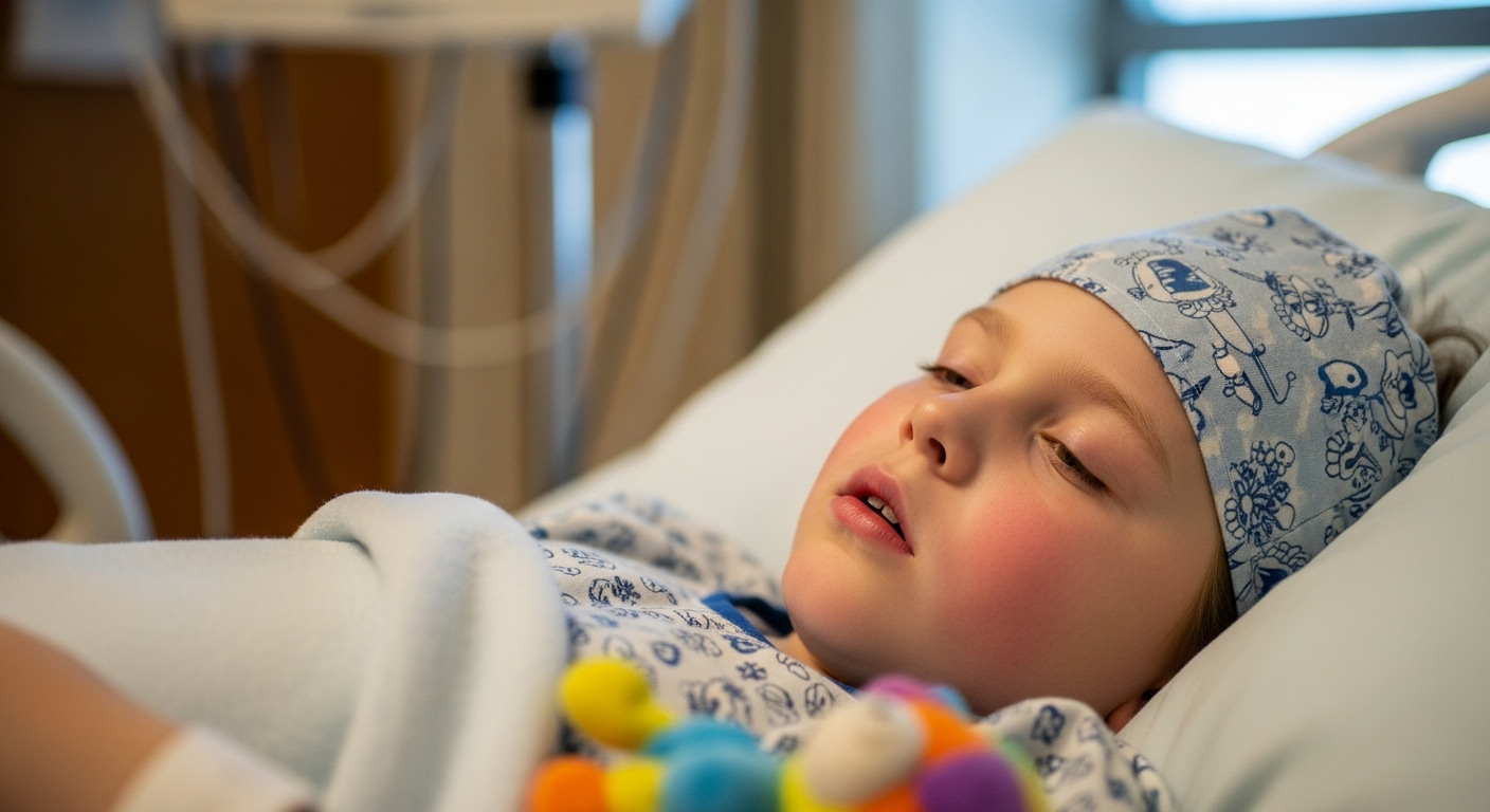Child recovering from tonsillectomy to treat PANDAS