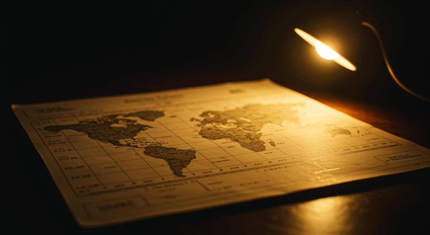 Vintage medical chart with statistics and maps on aged paper with warm lighting