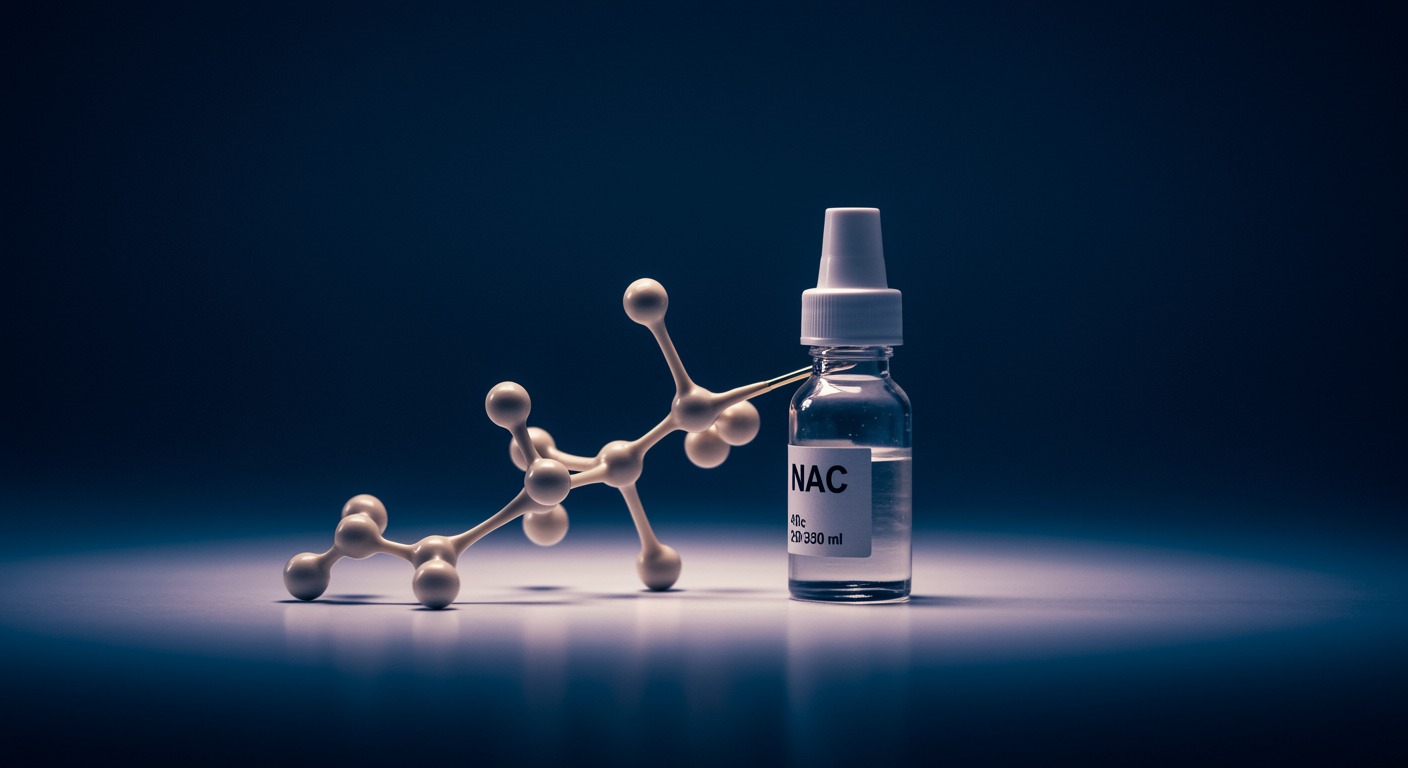 NAC molecular structure with clinical lighting