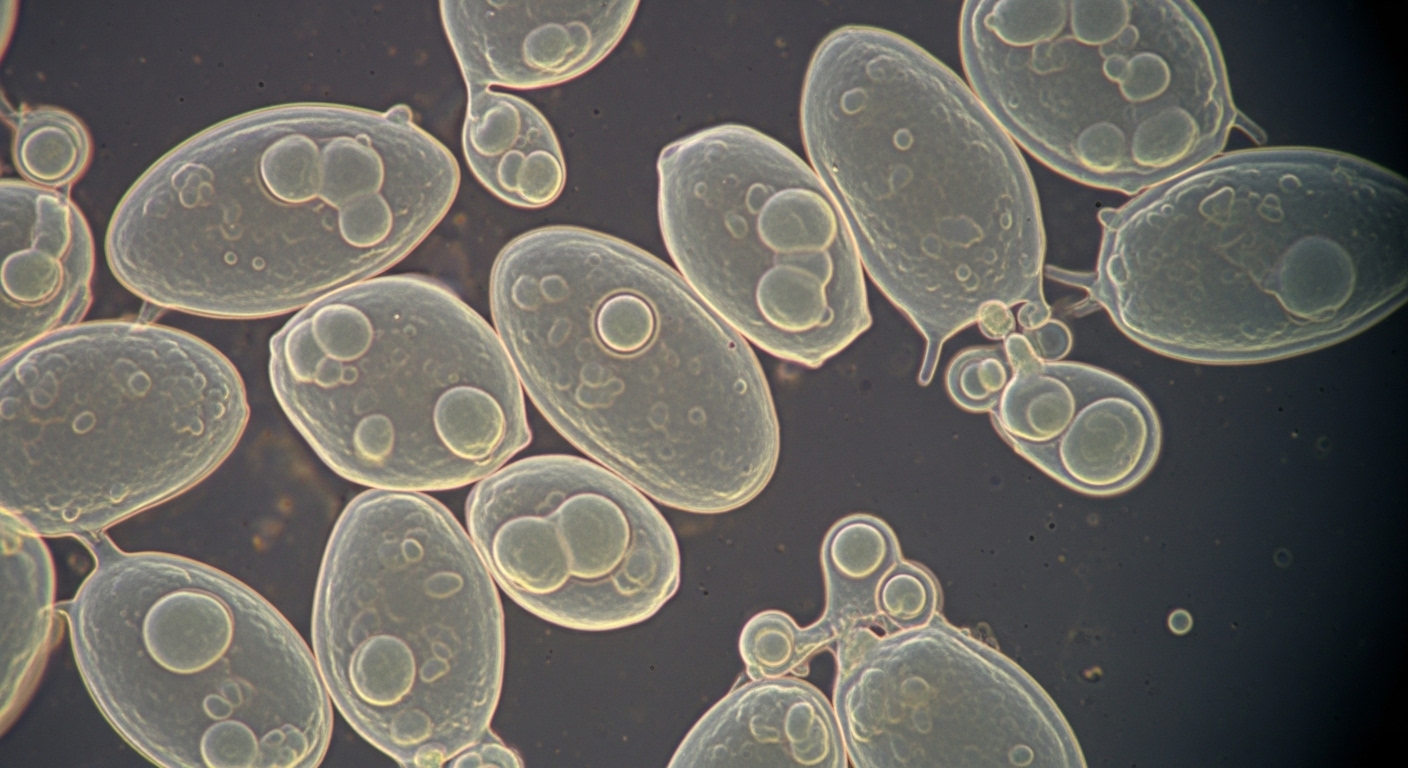 Microscopic view of bacterial diversity in stool samples
